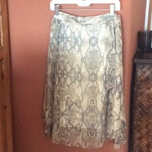 Snake print , lined skirt